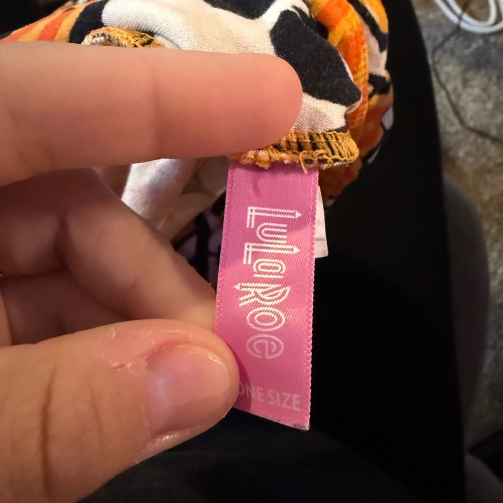 Lularoe Orange Skull Print Womens Leggings OS​ - Picture 2 of 2